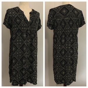 Knox Rose Short Sleeve Pattern Button Front Dress